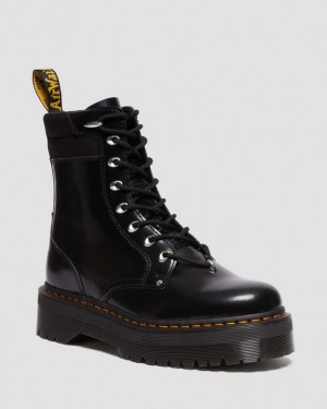 Black Women's Dr Martens Jadon II Boot Hardware Buttero Leather Platforms Boots | Malaysia_Dr77349