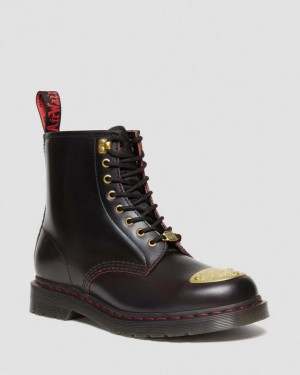 Black / Red Men's Dr Martens 1460 Year of the Dragon Leather Lace Up Boots | Malaysia_Dr13438