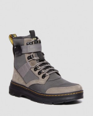Grey Men's Dr Martens Combs Tech II Fleece-Lined Casual Boots | Malaysia_Dr15437